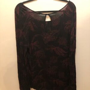 Charlotte Russe Red Blouse with Long Sleeves